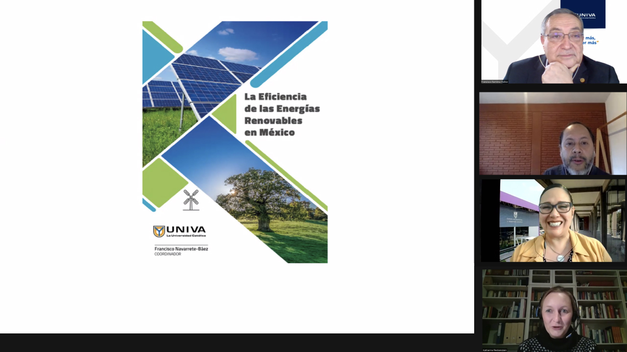 Presentación virtual del libro «La eficiencia de las energías renovables en México», en la UNIVA Guadalajara