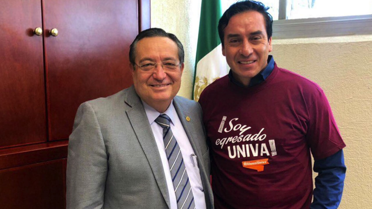 Reunión entre Rector de la UNIVA y el Lic. Édgar Muñoz, Comunicador del Año 2018